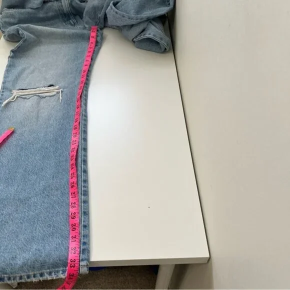 BLOGGERS FAV ZARA LIMITED EDITION CUT OUT SIDE DISTRESSED DENIM JUMPSUIT Size L - Picture 15 of 15